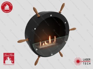 Настенный биокамин Lux Fire "Капитан 500 Н" XS (черный)