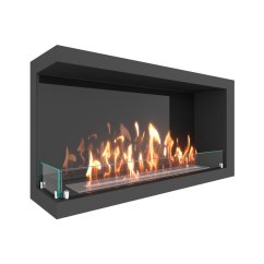 Биокамин угловой SteelHeat ONE 1000 левый