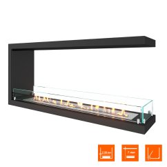 Биокамин торцевой SteelHeat Leader 1100