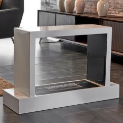 Напольный биокамин Modern Cube BioFire, белый