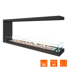 Биокамин торцевой SteelHeat Leader 1200