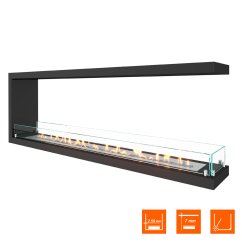 Биокамин торцевой SteelHeat Leader 1400