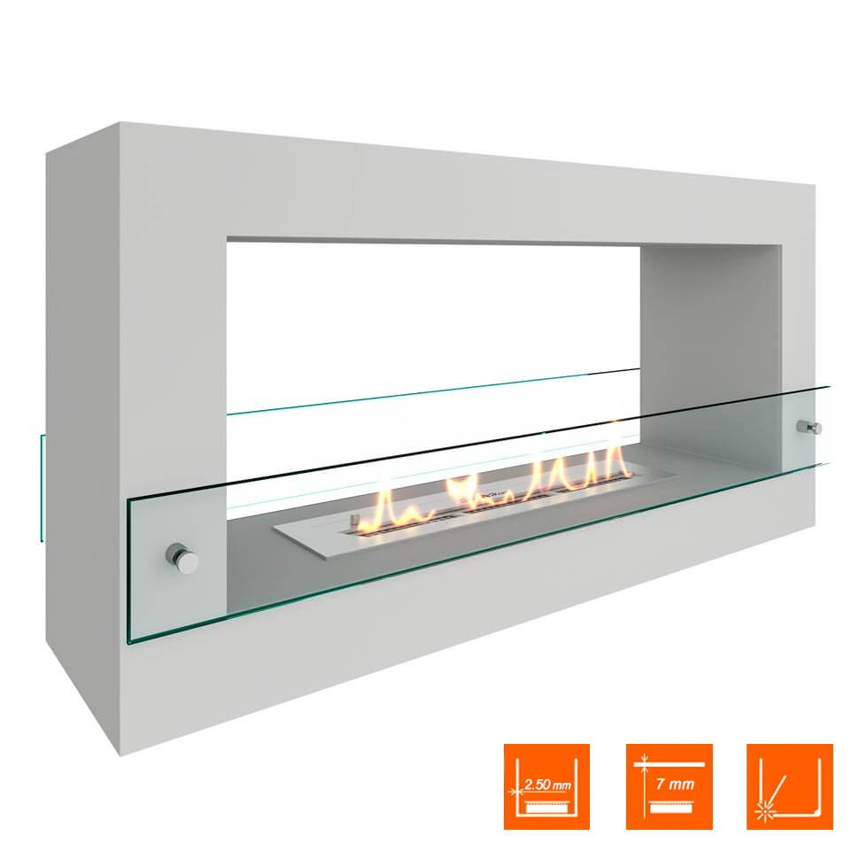 Биокамин SteelHeat FRAME ONE 900 белый