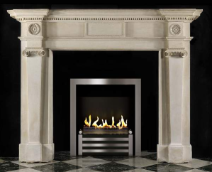 Биокамин в мраморном портале Firezo Rapido, стандарт
