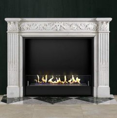 Биокамин в мраморном портале Firezo Stile Di Arte, стандарт