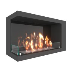 Биокамин угловой SteelHeat LONG 900 левый