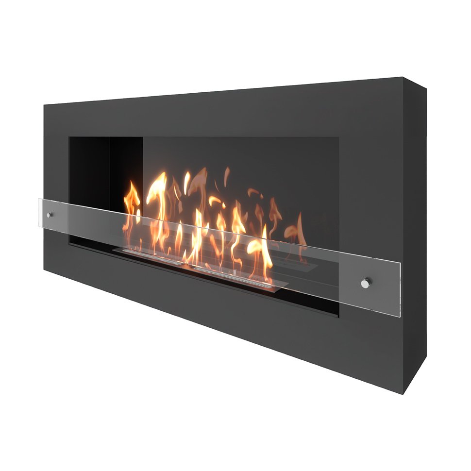 Биокамин SteelHeat WALL GRAND 1200 LITE черный