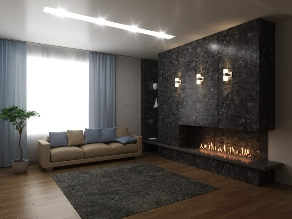 Автоматический биокамин Lux Fire Smart Flame 1000 RC INOX