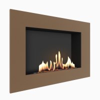 Биокамин встраиваемый SteelHeat GRAND 900 с рамкой цвет бронза