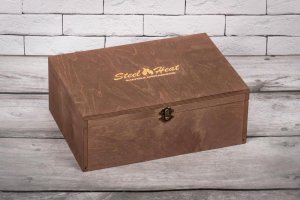 Подарочный набор SteelHeat PREMIUM BOX GLORIA красный + деревянная коробка + стартовый комплект
