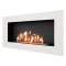Биокамин встраиваемый SteelHeat GRAND 1200 с рамкой цвет белый