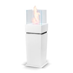 Напольный биокамин Obelisk Biofire белый